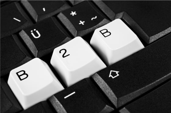 SEO services B2B keyboard